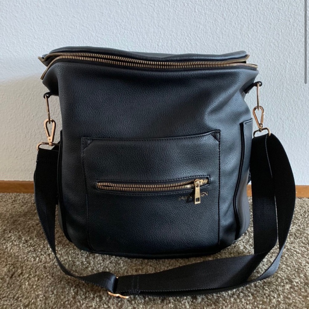Black fawn original design diaper bag